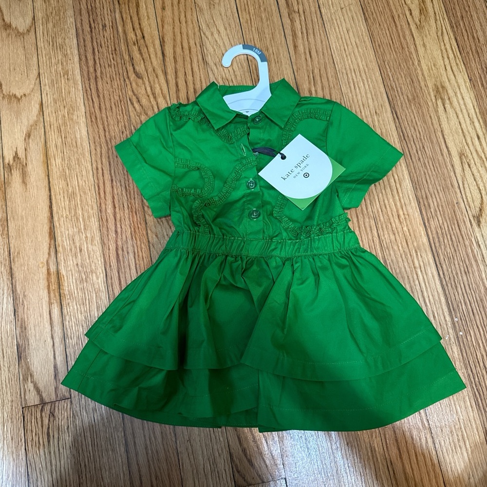 Kate Spade Vibrant Green Button-Up Dress